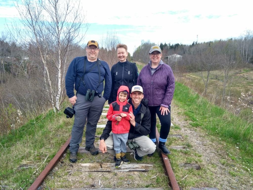 Looking for birds in Beaverbank Station, by Karen McKendry
